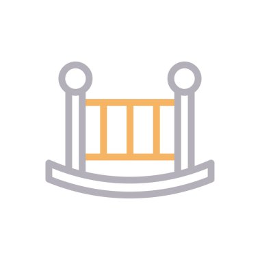 beşik vektör renk çizgisi simgesi