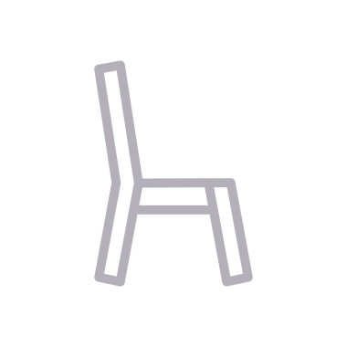 koltuk vektörü renk çizgisi simgesi