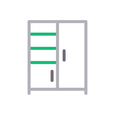 dolap vektör renk çizgisi simgesi