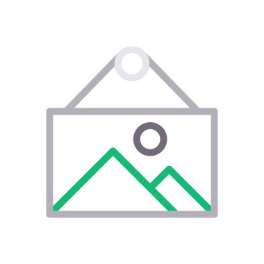 çerçeve vektör renk çizgisi simgesi