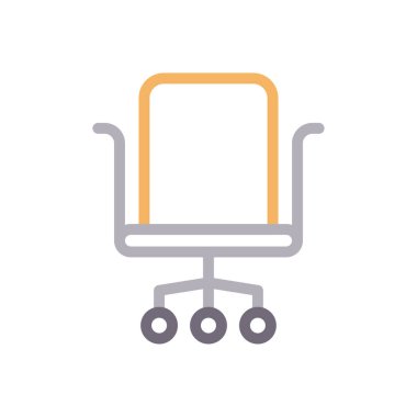 koltuk vektörü renk çizgisi simgesi