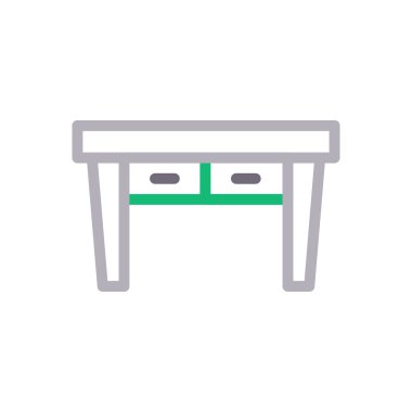 tablo vektör renk çizgisi simgesi