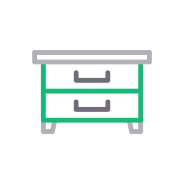 kabine vektör renk çizgisi simgesi