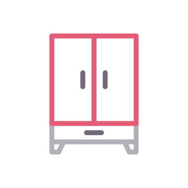 dolap vektör renk çizgisi simgesi