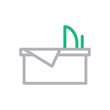 tablo vektör renk çizgisi simgesi