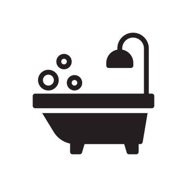 küvet vektörü düz simgesi