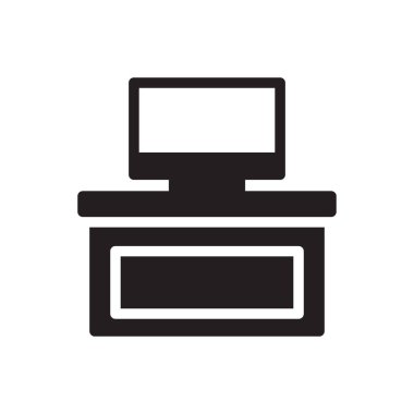 ekran vektörü düz simgesi