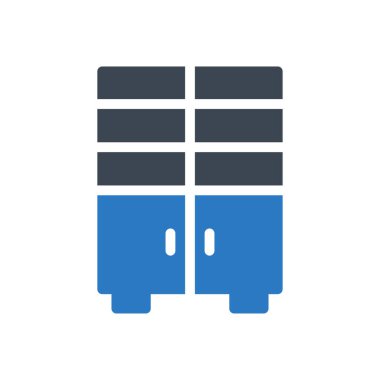 Çekmece vektör renk simgesi