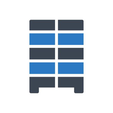 Çekmece vektör renk simgesi