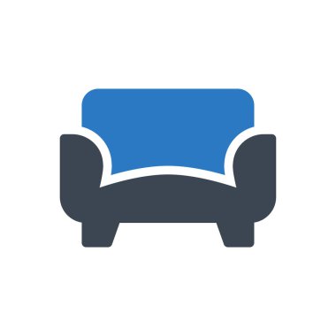 kanepe vektör renk simgesi