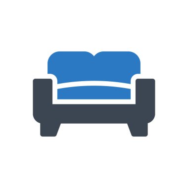 kanepe vektör renk simgesi