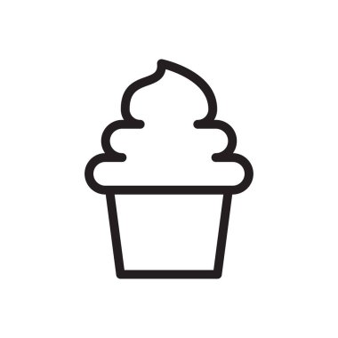 krema vektörü ince çizgi simgesi