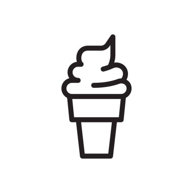 krema vektörü ince çizgi simgesi