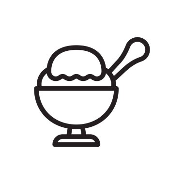 krema vektörü ince çizgi simgesi