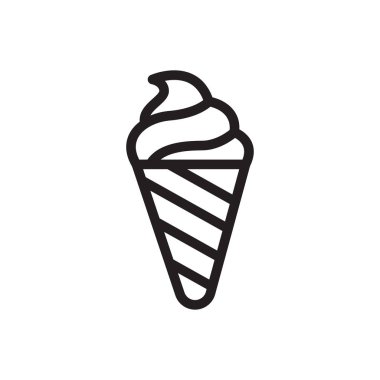 dondurma vektörü ince çizgi simgesi