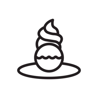 tatlı vektör ince çizgi simgesi