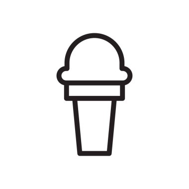 dondurma vektörü ince çizgi simgesi