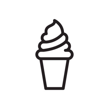 krema vektörü ince çizgi simgesi