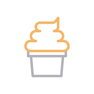 krem vektörü renk çizgisi simgesi