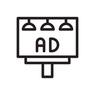 ad vektörü ince çizgi simgesi