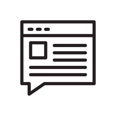 tarayıcı vektörü ince çizgi simgesi