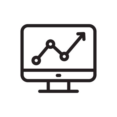 grafik vektörü ince çizgi simgesi