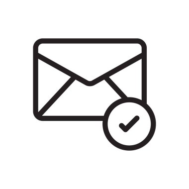 mesaj vektörü ince çizgi simgesi