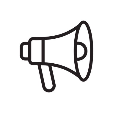 megafon vektör ince çizgi simgesi