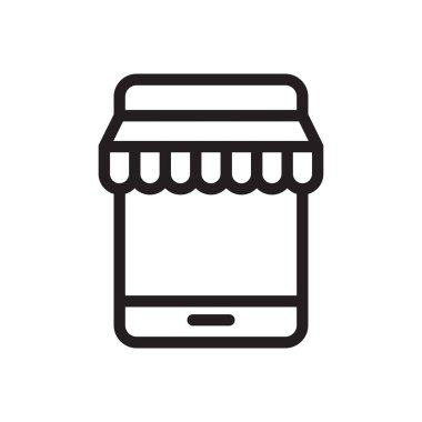 çevrimiçi vektör ince çizgi simgesi