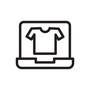 Alışveriş vektörü ince çizgi simgesi