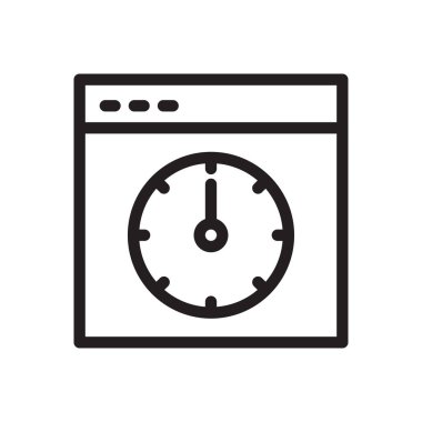 Web sayfası ince çizgi simgesi