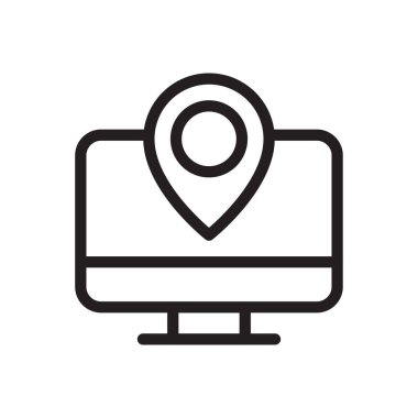 çevrimiçi vektör ince çizgi simgesi