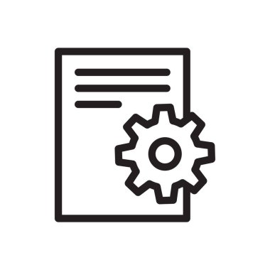 belge vektörü ince çizgi simgesi