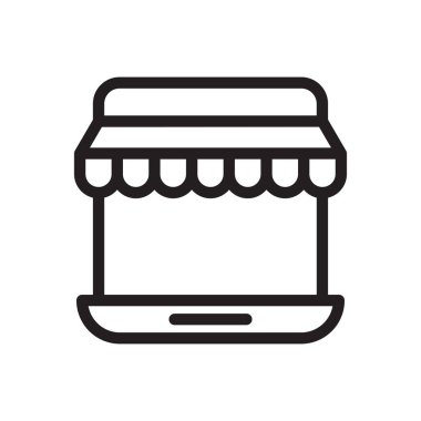 çevrimiçi vektör ince çizgi simgesi