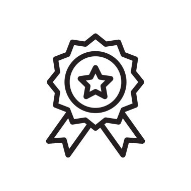 Madalya vektörü ince çizgi simgesi