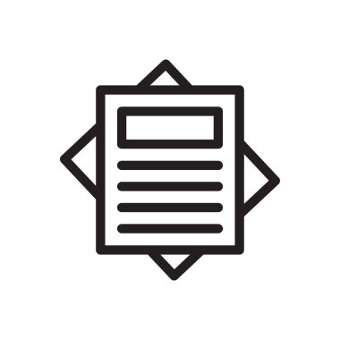 belge vektörü ince çizgi simgesi