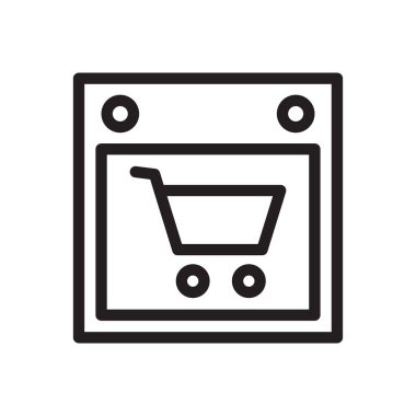 çevrimiçi vektör ince çizgi simgesi