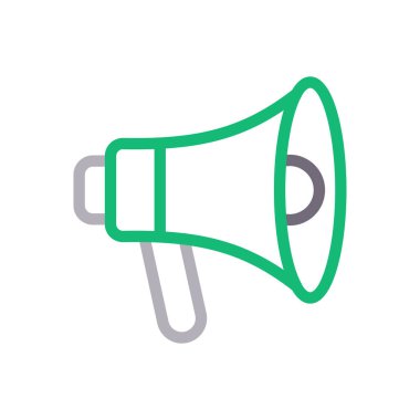 megafon vektör renk çizgisi simgesi