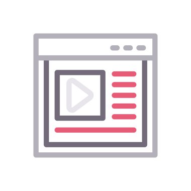 ad vektör renk çizgisi simgesi