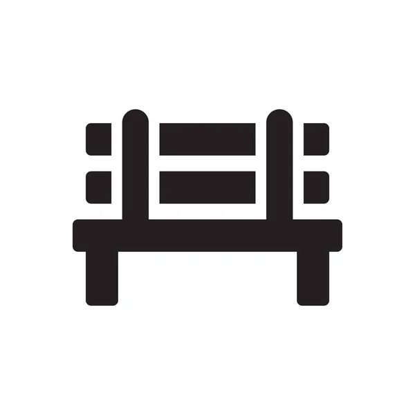 Bench Vector Glyph Flat Icon — Stock Vector