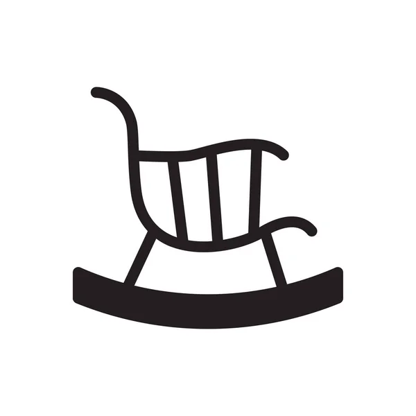 Chair Vector Glyph Flat Icon — Stock Vector