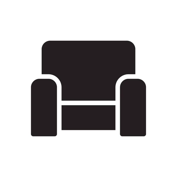 Couch Vector Glyph Flat Icon — Stock Vector