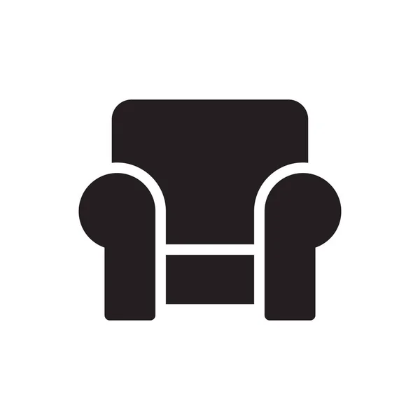 Couch Vector Glyph Flat Icon — Stock Vector