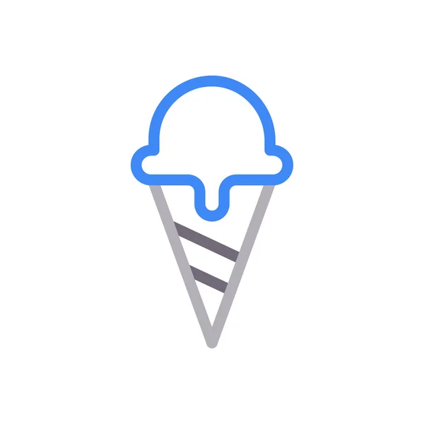 Ice Vector Color Line Icon — 스톡 벡터