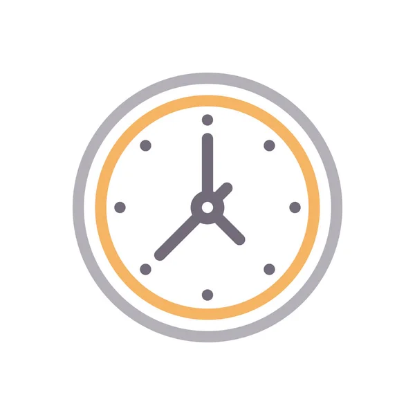 Reloj Vector Línea Color Icono — Vector de stock