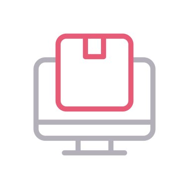 parsel vektör renk çizgisi simgesi