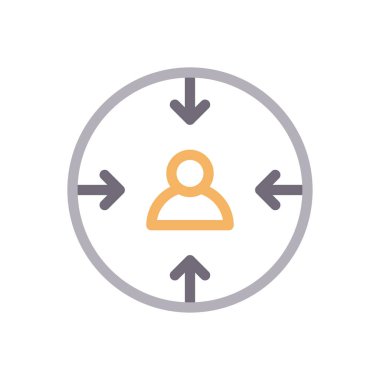 odak vektör renk çizgisi simgesi