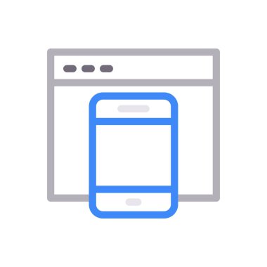 internet vektör renk çizgisi simgesi