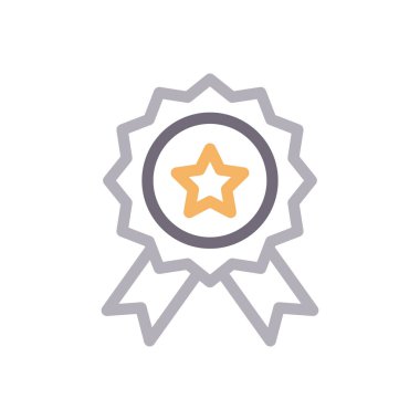 Madalya vektör renk çizgisi simgesi