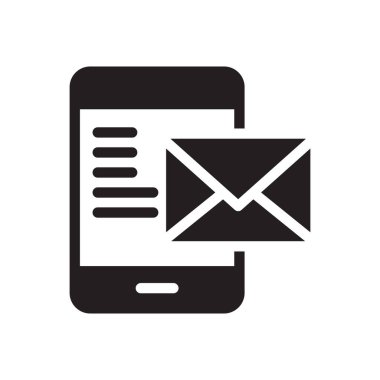 e-posta vektörü düz simgesi